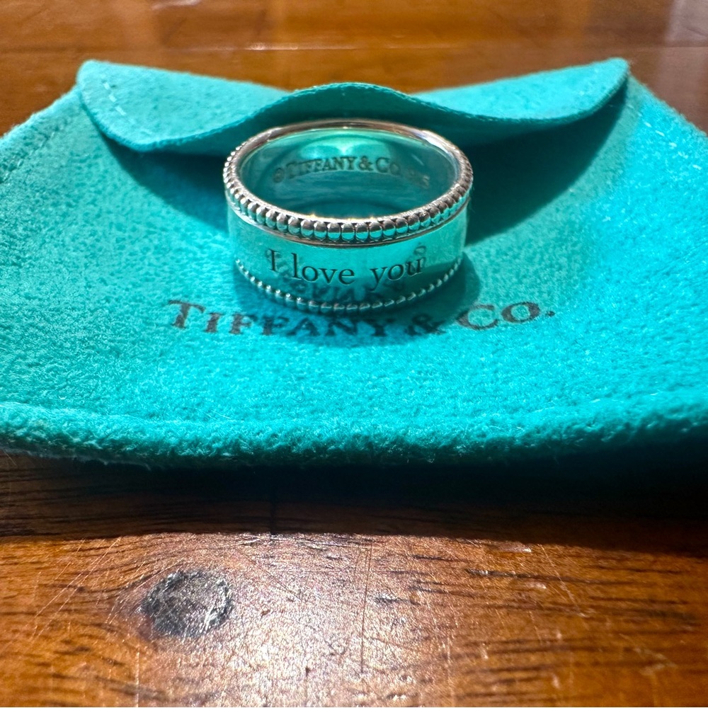 Tiffany & Co. Silver 'I Love You' Ring